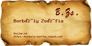 Borbély Zsófia névjegykártya
